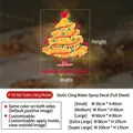 Detailed size chart for static Christmas tree window stickers available in five sizes - Heart Christmas Tree / Small (30x40cm)