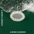 Detailed size specifications of white lace embroidery bow patch for DIY sewing crafts - White Lace Oval Style (10)