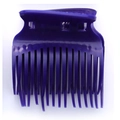 Purple plastic hair claw clip with multi-tooth structure for salon styling and perming - Purple 12Pcs