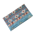 Elastic wide headband featuring blue bohemian geometric patterns for yoga and sports - 9# Blue Ethnic Style