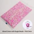 Mixed pink and white 3mm glass seed beads and bugle beads for DIY jewelry making - Pink Mixed 3mm with Bugle Beads