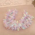 Iridescent 180cm Christmas garland with snowflake sequins for holiday tree decoration - Sequin Style / Purple