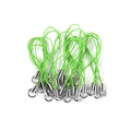 Neon green nylon lanyards with silver metal tubes and jump rings for DIY phone charms - Light Green
