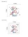 Christmas snowman wall sticker with pink hat and scarf in watercolor style layout - Pink Hat Snowman