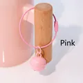 Pink DIY wire keyring featuring a colorful matching bell charm and twist lock - Pink