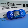 Mini console gioco Tetris blu trasparente portachiavi con pulsanti in inglese - Blu Trasparente