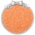 Vibrant orange 2.5mm glass seed beads for DIY jewelry displayed in a silver tray - Orange Yellow (10g/Pack Approx 700pcs)