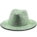 Green wool felt fedora hat with sparkling rhinestones for stage performance and fashion - Mint Green Full Rhinestone (JXF-48608)