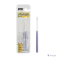 Purple soft bristle pet toothbrush with non-slip handle and cute paw print design - Purple