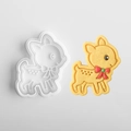 Molde y cortador de galletas 3D de reno navideño para repostería y decoración - Cervatillo Lindo