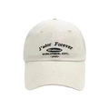 Casquette en coton ivoire respirant avec broderie noire J'ador Forever 1991 - Beige