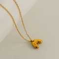 Elegante collana da donna con ciondolo a lettera E placcata in oro 18K stile minimalista - Lettera M