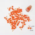 Miniature orange resin cherry model for DIY crafts, sized 1.3cm by 0.5cm and weighing 0.3g - Red