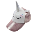 Cappellino da baseball unicorno per bambini in oro rosa e bianco con glitter e corno 3D - Taglia Unica (52-58cm) / Oro Unicorno