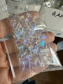 8mm heart-shaped crystal bead with iridescent AB finish for DIY jewelry making - Imported Colorful
