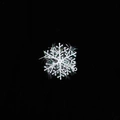 Ornamento natalizio a fiocco di neve bianco iridescente con frange luccicanti su nero - 6cm 3 Pezzi Per Confezione