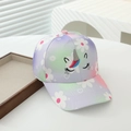 Dettaglio del ricamo a unicorno e della trama floreale sul cappellino da bambina - 54cm 3-8 Anni / Occhi Chiusi - Fiore Viola