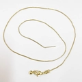 Vergoldete Box-Kette Halskette mit Karabinerverschluss und verstellbarem Nadel-Ende - Venezianerkette / 24K Vergoldet