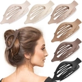6-pack large matte hair claw clips in earthy tones for thick hair styling - Set 4 (6-Piece Set: Earth Tone Claw Clips)