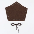 Protezione da polso marrone in finta pelle scamosciata con occhielli e lacci decorativi - Marrone Rossastro (HW001)