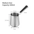 Caffettiera turca in acciaio inox da 600 ml con manico ergonomico isolante - 600ml