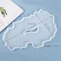 Irregular wave edge resin tray silicone mold measuring 34.8cm by 20.2cm for DIY crafts - Irregular Lace Tray Mold