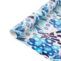 Modern hand-drawn abstract blue pattern gift wrapping paper roll for special occasions - Sea World