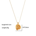 Dettaglio della collana con pendente a spirale oro 18K con misure di peso e lunghezza - Collana a Spirale / Oro