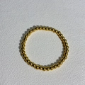 Bracciale minimalista con perline d'oro lucido e sfere lucenti in acciaio inossidabile - Sfera 5mm / Oro