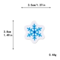 Blue and white embroidered snowflake patch, 1.37 x 1.49 inch DIY Christmas decoration - 3.5x3.8cm / 11204-Blue White Snowflake