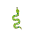 Cartoon snake brooch in light green enamel with gold plating and blue spots decoration - Light Green Spotted Snake