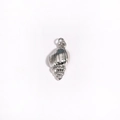Pendentif coquillage argenté poli avec texture en spirale pour bijoux DIY - Conque Texturée Argentée (Style 15)