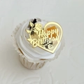 Happy Birthday Golden Heart Flower