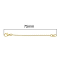 Catena di estensione da 75 mm placcata in oro con chiusura a moschettone per gioielli fai da te - 75mm / Placcato Oro 14K