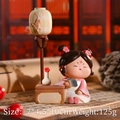Ancient style Chinese girl figurine with desk and plum blossom lantern ornament - Reading/Graduation / With Lantern