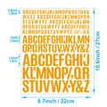 Bright orange alphabet vinyl stickers in 0.5, 1, and 1.5 inch sizes for scrapbooking - Orange
