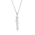 Silver stainless steel Sagittarius zodiac necklace with gothic font letter pendant - Silver Sagittarius