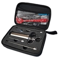 Jeringa para carne de acero inoxidable 304 con tres agujas y cepillos en estuche negro - Set con Mango de Tres Anillos Estuche Negro + Pincel de Silicona Integrado + Cepillo Azul + 3 Agujas + 2 Cepillos Pequeños + Anillos de Silicona