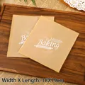 Brown kraft paper toast bags with transparent window for baking food, 18x19cm 100pcs pack - Baking Handmade Printed / 18*19CM / Kraft Color