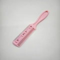 Pink thinning comb hair trimmer with built-in blade for bangs and layered hair cutting - Light Pink