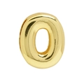 Polished 18k gold bubble letter O alphabet charm pendant for DIY jewelry bracelets - Gold Letter-O