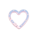 Pink and blue heart-shaped spring ring connector with white polka dots for DIY projects - Light Pink Base