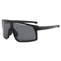 Lunettes de soleil de sport cyclisme avec monture noire oversize pour protection vent - Monture Noire Verres Gris