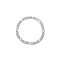Classic silver Figaro chain bracelet in polished stainless steel with lobster clasp - Width 6mm / 17cm / Steel