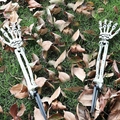 Realistic Halloween skeleton arm stakes for garden decor with white aged plastic finish - Realistic Skeleton Arms