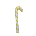 Inflatable Christmas candy cane prop in yellow and white striped PVC for holiday party decor - Yellow
