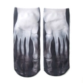 Funny 3D flip-flops print socks with anatomical human foot bone X-ray pattern - Skeleton Bone Style