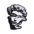 Pin's en émail David de Michel-Ange style glitch art en finition noir et blanc - David Art Glitch