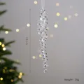 Transparent 16cm acrylic icicle pendant for Christmas tree decoration with teardrop shape - Crystal Grape (New)