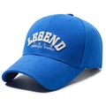 Royal blue baseball cap featuring white 3D LEGEND embroidery and a curved brim - Adjustable / Sapphire Blue